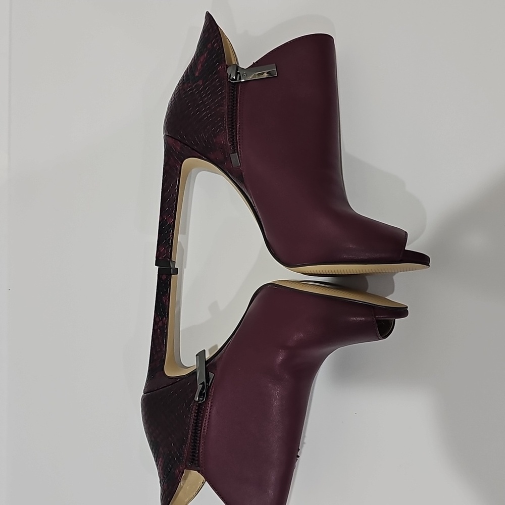 Michael Kors Alane Leather Python Embossed Open-T… - image 3